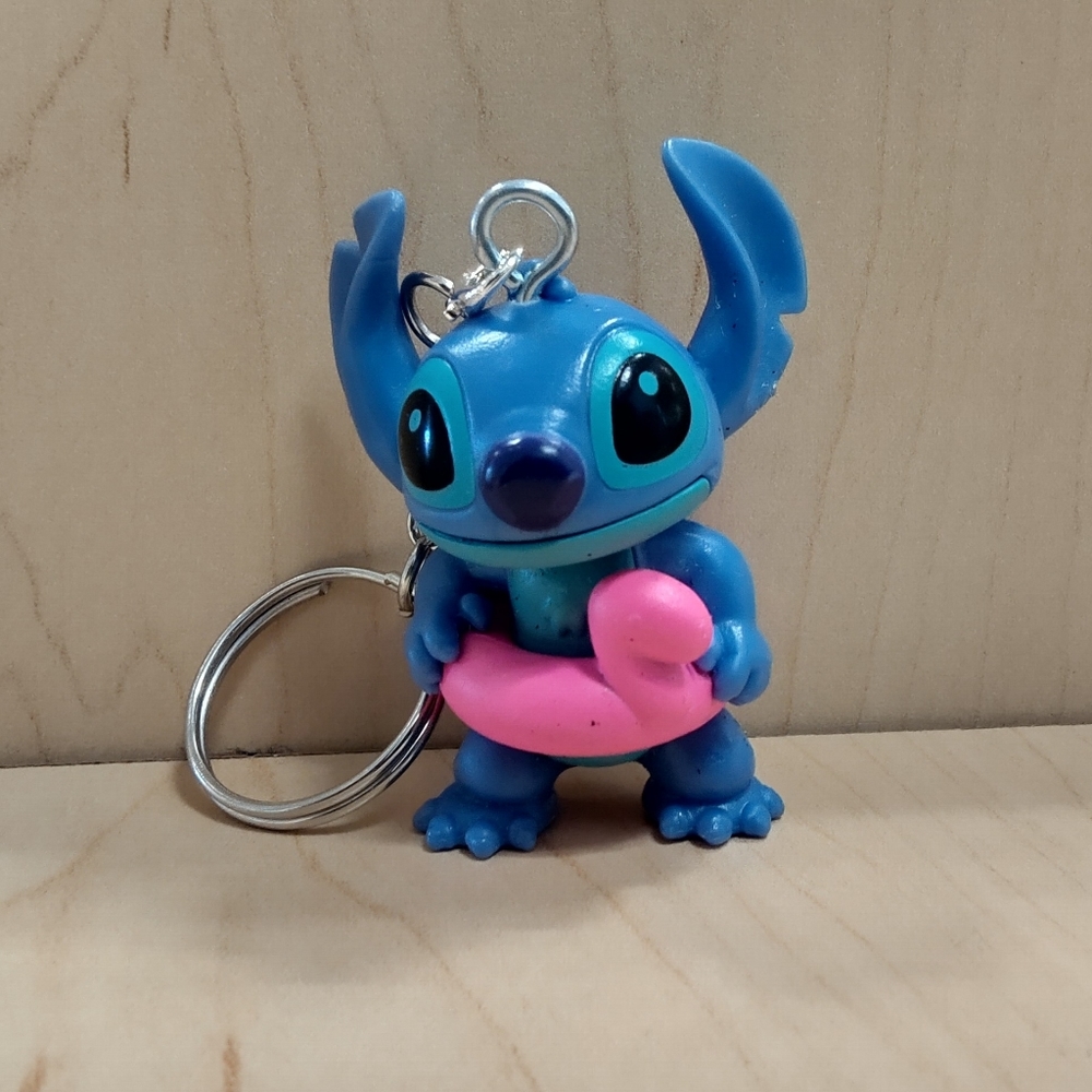 Disney Stitch with Swim Tube Custom 2" Keychain Accessory